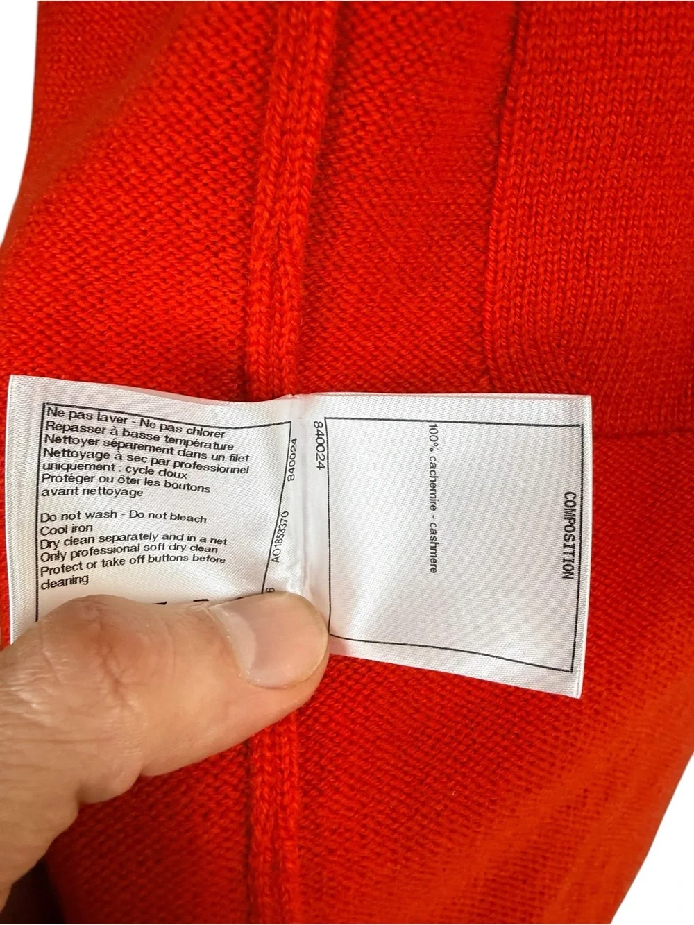 Chanel 20C Resort 2020 Red Cashmere CC Cardigan FR34 Runway Reference
